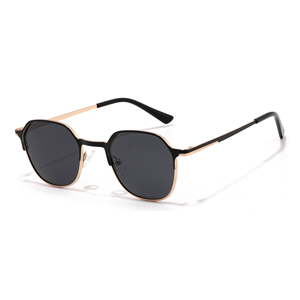 Geometric Polarized <b>Sunglasses</b> Stainless Frame Blue Gradient Lenses UV400 Fashion Shades for Driving Outdoor - Product Image 1