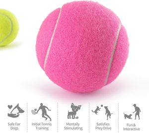 Eco-Friendly <b>Dog</b> Toy <b>Ball</b> Custom Logo Color Simple Style Squeaky Rubber Felt Chew Interactive Exercise Biting Tennis <b>Dog</b> Outdoor - Product Image 4