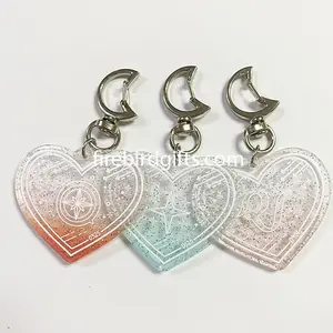 Heart Key | Wooden Earring Blanks Cherry