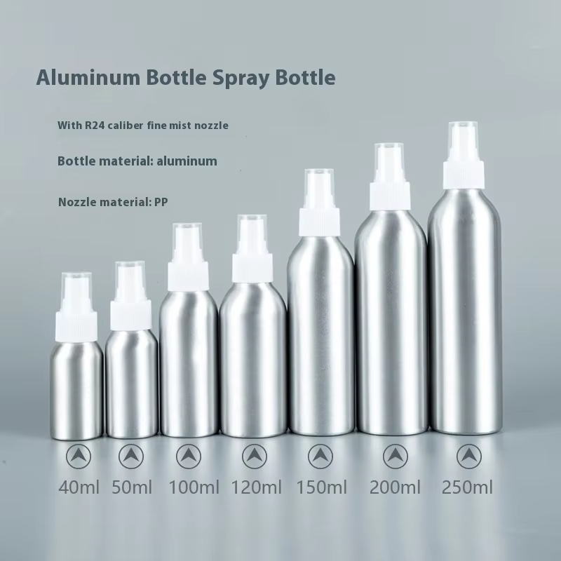 ขวดสเปรย์อลูมิเนียมสีขาว
