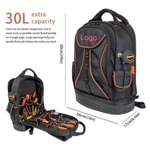 Mochila Portaherramientas de Tela Oxford Portátil al por Mayor, con Base de Plástico, Gran Capacidad, Engrosada, Resistente al Desgaste, Nuevo Kit de Herramientas Eléctricas - Product Image 3