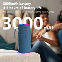 Altavoz Bluetooth Portátil Hopestar P35 de 20W, Resistente al Agua IPX7, con Luz RGB, TWS Estéreo, Radio FM, para Exteriores, con Tela Impermeable