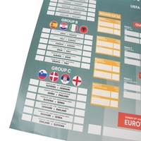 Brochures, dépliants et affiches personnalisés pour les matchs de football du Championnat d'Europe, impression offset sur papier cartonné et papier kraft