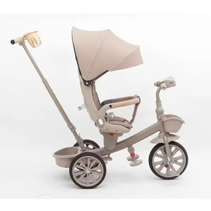 <span class=keywords><strong>Triciclo</strong></span> Plegable para Niños Bebés de 3 Ruedas <span class=keywords><strong>con</strong></span> <span class=keywords><strong>Mango</strong></span> Desmontable de 7 Pulgadas, Cochecito <span class=keywords><strong>Triciclo</strong></span> Infantil 2 en 1 - Product Image 5