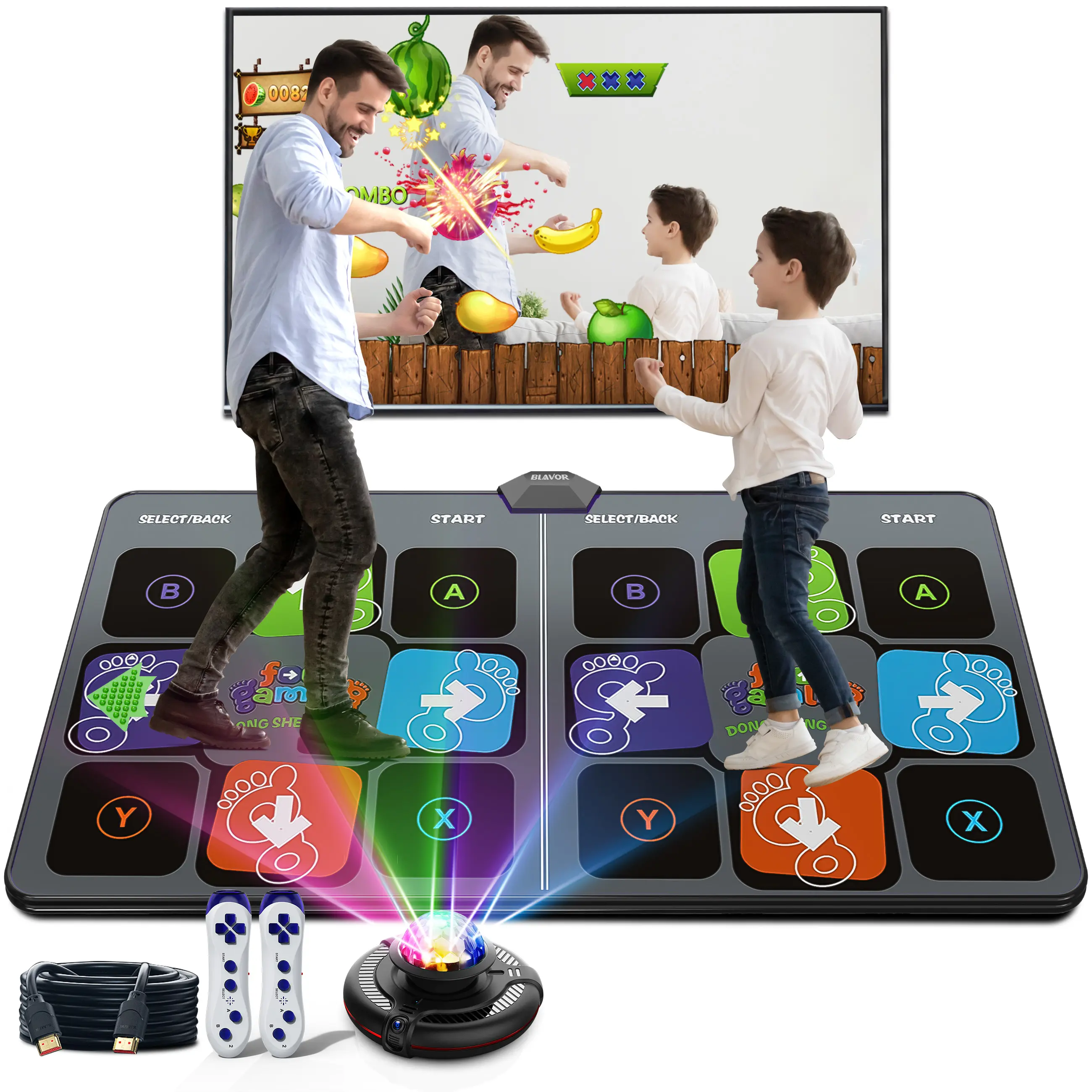 Dance Mat for Home Wireless Dance Mat Game TV Non-Slip Wireless Single User Dancer Step Pads Sense Game Yoga Blanket Purple 