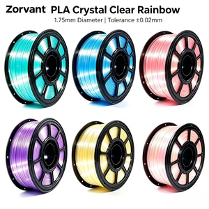 Filamento PLA Brillante de 1.75mm con Efecto Arcoíris, Filamento Transparente Degradado Zorvant para Impresora 3D, Bobina de 1kg, Compatible con AMS - Product Image 1