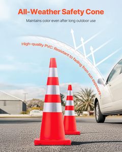 CITICITY Safety Cones Traffic Cones, PVC Orange Construction Cones, Reflective Collars Traffic Cones Used for Traffic Control - Product Image 3