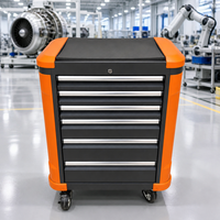 Armoire à tiroirs métallique robuste OEM d'usine, tiroirs verrouillables en acier, roulettes, capacité de charge de 200 kg, garantie de 3 ans, coffre à outils