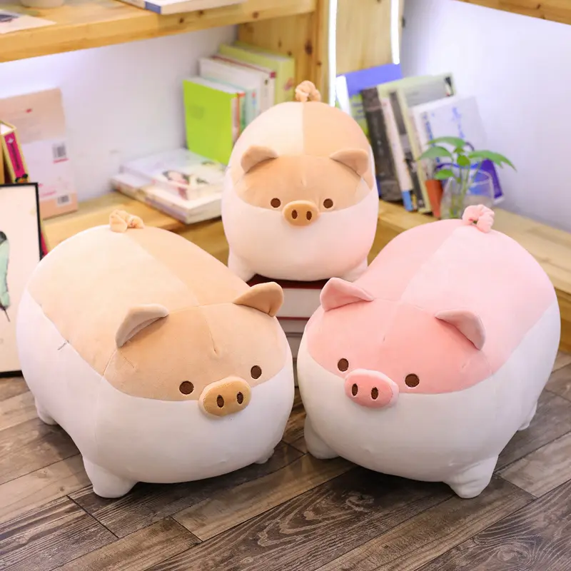 Custom Stuffed Toys Soft Squishes Plush Pig Animal Pillow Shiba Inu Plush Toy for Kids Gift