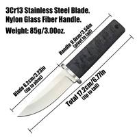 Feststehende Klinge Taschenmesser 3Cr13 Edelstahl Japanischer Griff mit Kreuzschutz und Scheide Kleines Outdoor-Camping-Messer OEM