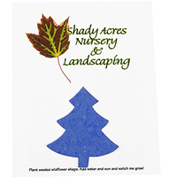 Tarjeta postal de papel semillado con forma de árbol y logotipo personalizado, 4x5, plantable, biodegradable, ecológica, para envíos, regalo, venta al por mayor