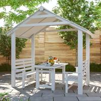 Pergola Bioclimatique Circulaire Noire 2,5m avec Écran en Bois et Éclairage LED pour Balcon Extérieur, Facile à Assembler