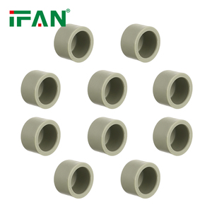 IFAN信頼性の高いPPR継手　ネジ付きグレーキャップPPR継手　配管エンドキャップPPRパイプ継手 - Product Image 1