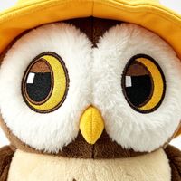 Peluche personnalisée hibou super douce, avec logo OEM, personnage mignon, design sur mesure, pour événement d'entreprise, objet de collection