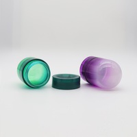 Bocaux à herbes colorés et résistants aux enfants, en verre transparent avec couvercle en verre, pour dispensaire (3,5 oz)