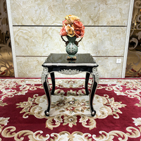 RUI SEN – petite table basse de luxe française, table d'angle carrée en bois massif sculpté, style néoclassique, meubles de Villa