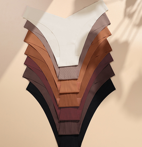 BOJIN Bragas sin rastro de tiro bajo XL para mujer <span class=keywords><strong>Tanga</strong></span> de seda de hielo <span class=keywords><strong>Tanga</strong></span> sólido en forma de <span class=keywords><strong>V</strong></span> sin costuras T-Back <span class=keywords><strong>Tanga</strong></span> cómodo y <span class=keywords><strong>tipo</strong></span> Rise - Product Image 2