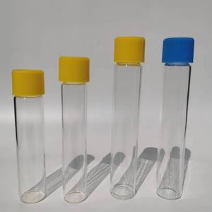 25 <strong>X</strong> 115mm Liquid Small Leak-Proof 40ml Glass Clear Test <strong>Tubes</strong> with Screw Caps and Plastic Stoppers - Product Image 2