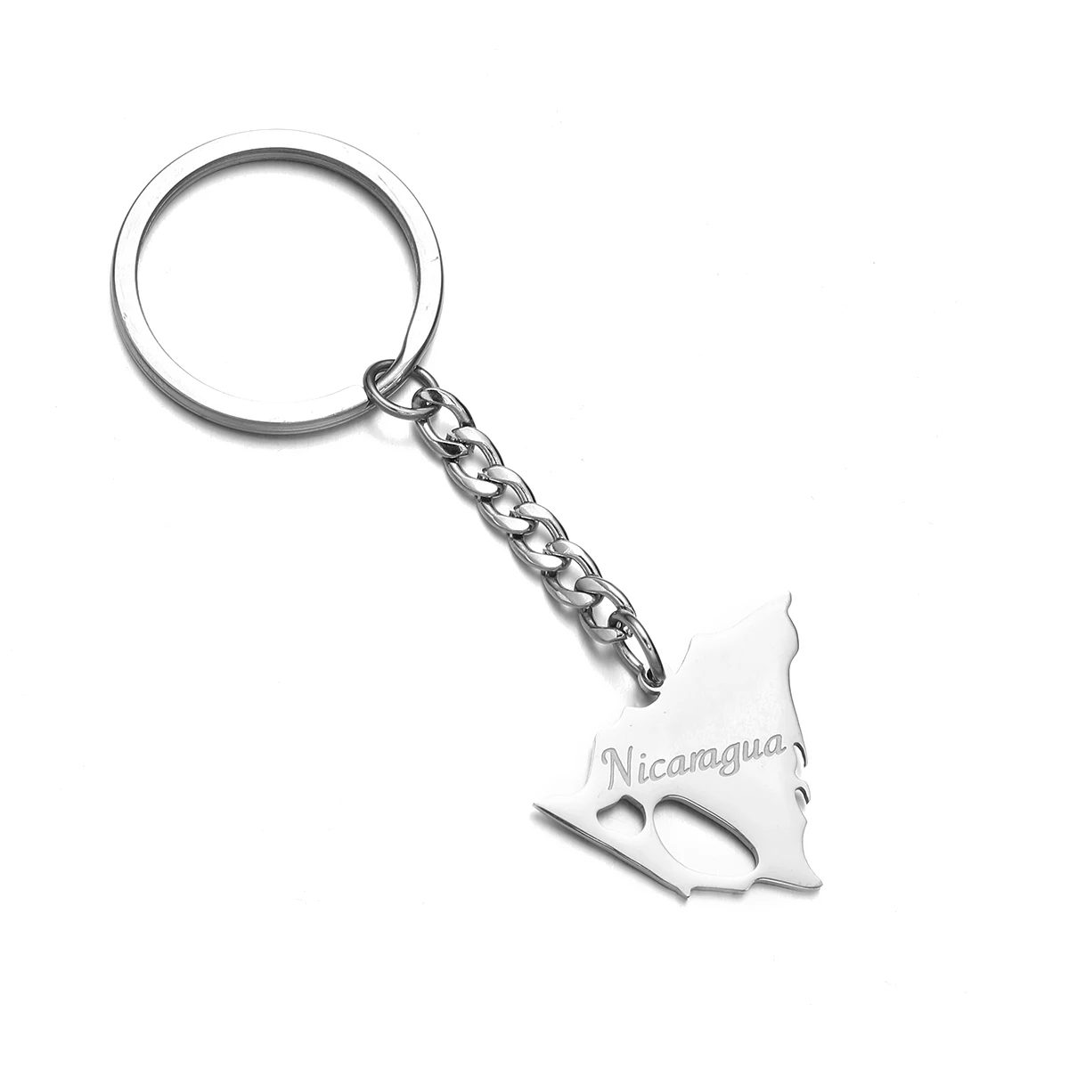 Art Attack Cuban Flag Keychain - Silver Charm Pendant With Map & Baseball Design, Key Ring Accessory - View #9