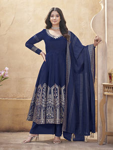 Trajes Salwar kameez estilo Anarkali cosido completo de suministro directo de fábrica para mujer, ropa de fiesta y boda - Product Image 3