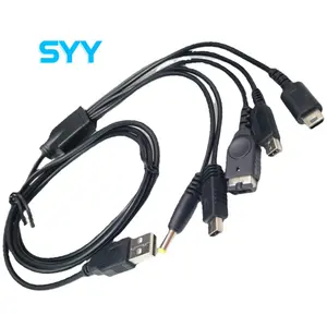 SYY 5 in 1 USB Charger Cable for SP 3DS NDSL WII U PSP 1.2M without Package.