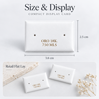 Carte de présentation de bijoux de luxe personnalisée en velours floqué pour boucles d'oreilles et colliers, avec impression de logo