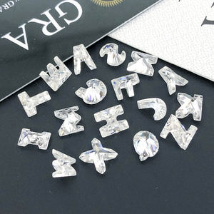 Precio de fábrica: Abalorios personalizados de 26 letras (A-Z) con moissanita sintética VVS de 0.8-2CT, color D, piedras sueltas con efecto de cambio de color para joyería DIY - Product Image 2