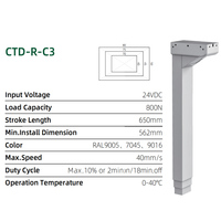 Colonnes de levage électriques 4 en 1, 12V 24V DC, à 3 étages télescopiques, pour pieds de table réglables en hauteur