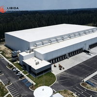 Almacén Logístico Prefabricado de Estructura de Acero Ligero, Taller, Edificio Comercial, Equipo de Refrigeración, Almacenamiento en Frío