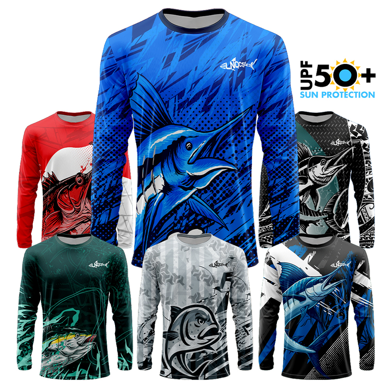 UPF50 Mens Fishing Clothing Polyester Quick