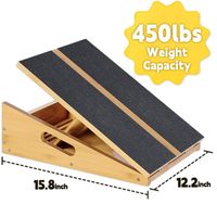 Planche inclinée pliable en bois pour usage quotidien, design moderne, réglable, pour étirements des mollets à domicile et yoga