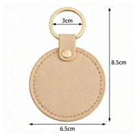 Nouveau porte-clés mignon en cuir PU 2026, pendentif de sac personnalisé avec logo en relief, résistant à l'eau, accessoire de mode