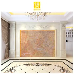 BOTON STONE Polished Custom Hot Style Slab Italy Flower Pattern Marble Tiles Waterjet Design Floor