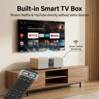 MUZEE M10 Enceintes portables rétro en bois avec entrée USB/AUX intégrée, micro intégré, Android 14.0 - Décoration d'intérieur