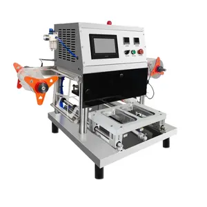 Desktop Pneumatic Nitrogen Flushing Packaging Machine automatic Fast Food Square Tray Sealing Machine For Plastic Containers