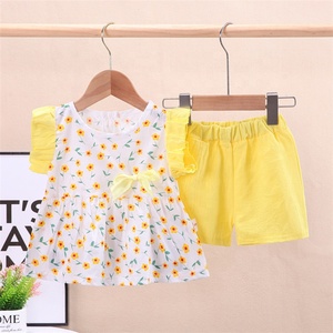 Set di abbigliamento per bambini colorati per neonati estivi set di abbigliamento per ragazze con sole floreale carino per ragazza - Product Image 4