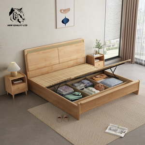 Cama de almacenamiento de madera de tamaño completo, nueva, moderna, para dormitorio, fabricada en fábrica, la más barata, con logotipo personalizado, gran stock, envío inmediato. - Product Image 4