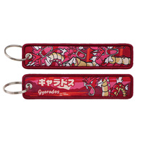 Nuevos Llaveros de Nylon Tejido con Bordado de Logotipo de Anime de Doble Cara Personalizados de 7 Estilos de Videojuegos POKE Monster, Regalo de San Valentín