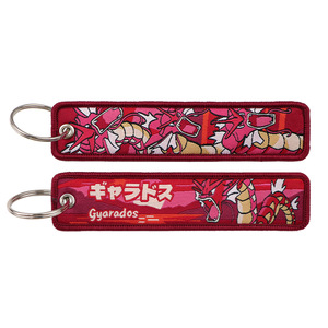 Nuevos llaveros de tela bordados de doble cara con logo de anime de Pokémon, 7 estilos, para videojuegos, llaveros de coche de dibujos animados, etiquetas para llaves de coche. - Product Image 4