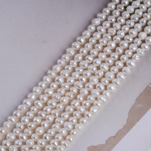 Oferta especial Zhuji 3,5-Perlas sueltas en forma de cebolla blanca de 4mm - Product Image 1