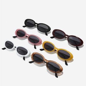 Logo Custom 2026 Vintage Men Women Jelly Color <b>Small</b> <b>Frame</b> Oval Sun Glasses UV400 Metal Legs Cat Eye <b>Sunglasses</b> - Product Image 3