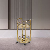 Chariot de service buffet et à vin en acier inoxydable à 3 niveaux, design moderne, très vendu, capacité de 10 L pour usage hôtelier