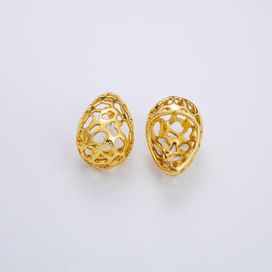 Geometric Teardrop <b>Stud</b> Earrings 18K Gold Plated <b>Titanium</b> Steel Party Jewelry for Women - Product Image 4