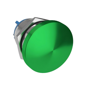 Interrupteur à bouton-poussoir momentané à tête de champignon verte 19 mm, étanche IP65, 12V/24V/36V CC, 110V/250V CA, 5A, 1NO, 2 broches, électronique, métallique - Product Image 1
