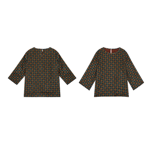 Premium Mulberry Silk Xiangyunshan Nuevo estilo chino Floral Verano Mujer Manga tres cuartos Ecológico Antiarrugas - Product Image 1