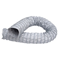 Tuyau d'évacuation flexible résistant à la chaleur pour systèmes CVC, en tissu de fibre de verre ignifuge, résistant à 450°C, style à serrage