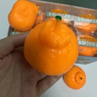 Jouet à presser en forme de fraise, jouet sensoriel souple et extensible, jouet à presser en forme de mangue, orange, cacahuète, bloc compressible
