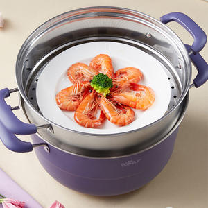 Casserole vapeur en acier inoxydable Bear à 3 niveaux avec couvercle pour cuisson au gaz et à induction - Product Image 4