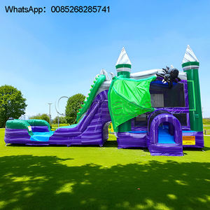 Structure gonflable combinée pour enfants : jeux de saut en plein air, château gonflable pour garçons, combo toboggan et château gonflable de plage - Product Image 1