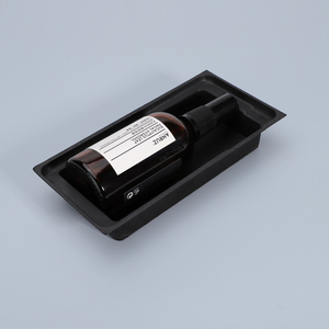 black pulp packaging box insert cosmetic cospostable pulp mould package pulp mould insert